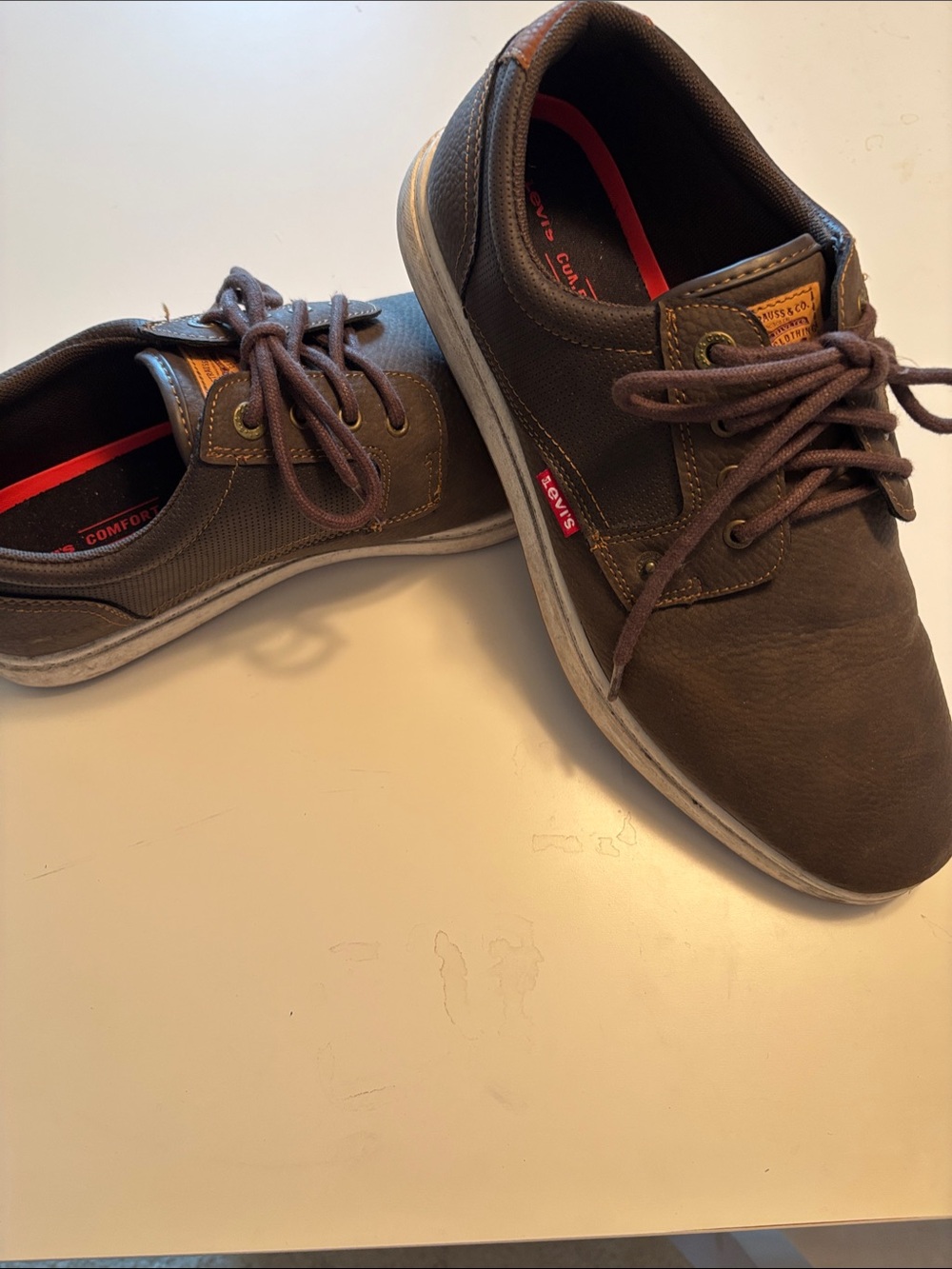 Levi's Brown Low-Top Lace-Up Slip-On Loafers